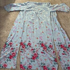 Long Light Blue Rayon Cover Up, Women’s Medium